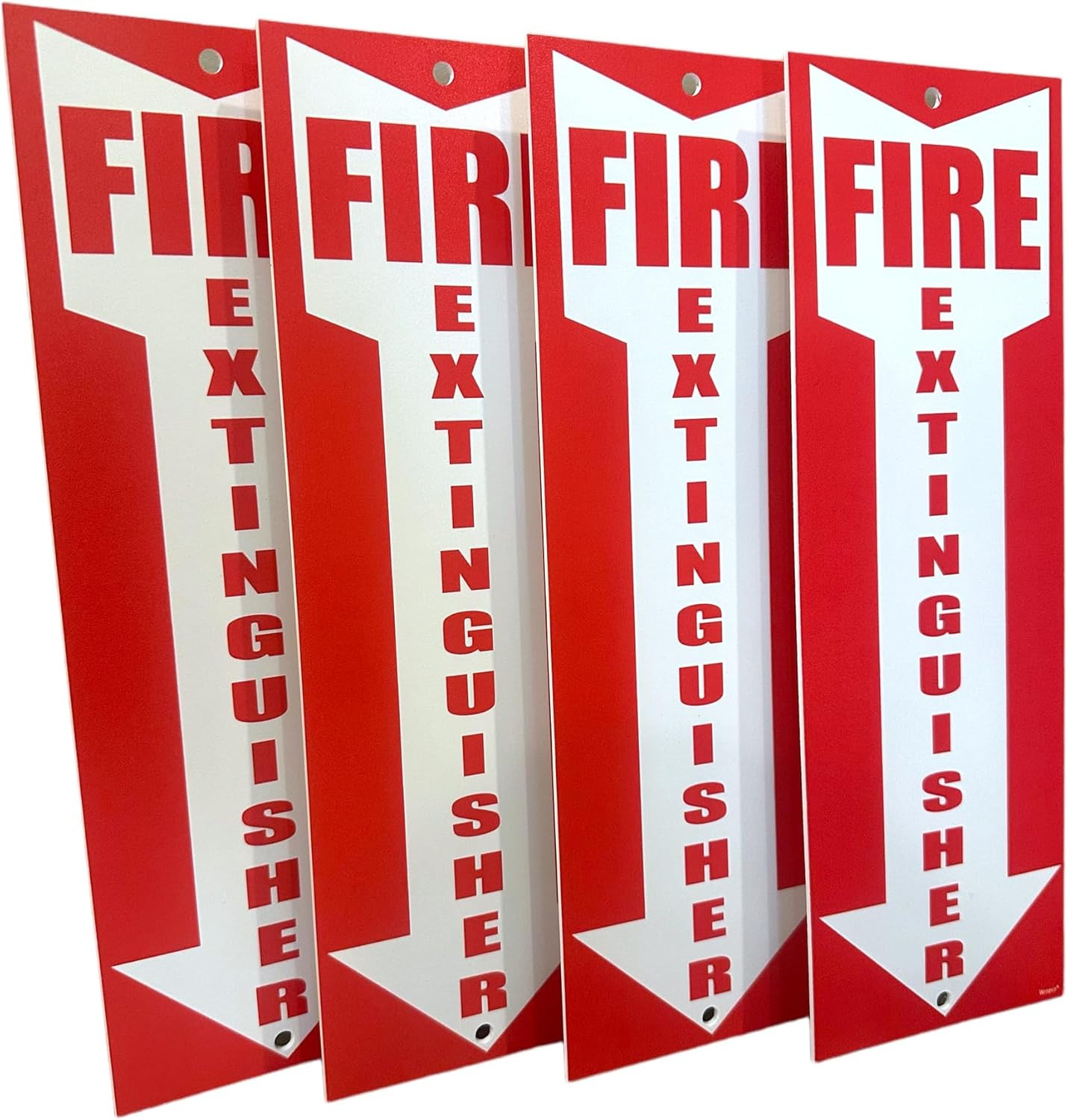 (4 Pack) Fire Extinguisher Signs Fire Extinguisher for Business Office or Wareho