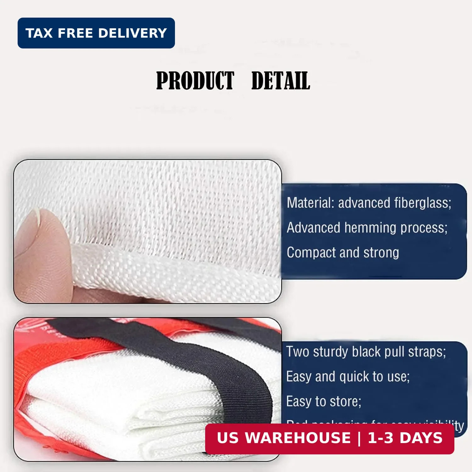 TONYKO Emergency Fire Blankets, Flame Retardant Protection and Heat Insulation D