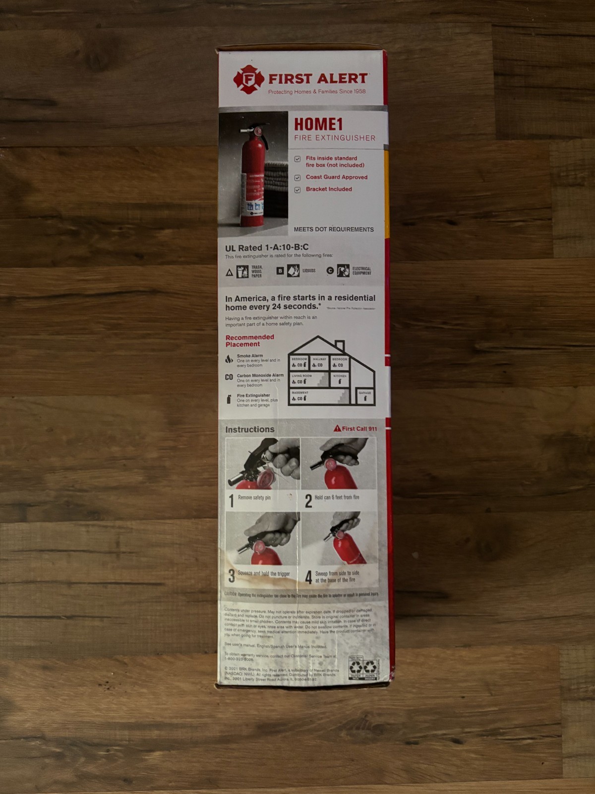 First Alert HOME1 2.5 lb Standard Home Fire Extinguisher