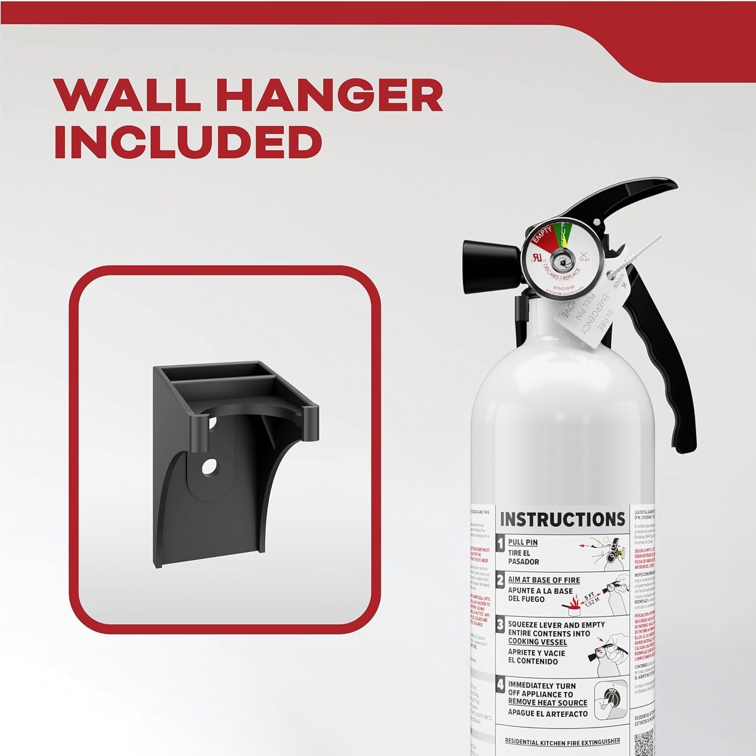Easy-to-Use Fire Extinguisher for Kitchens 711A – Compact with Mounting Bracket