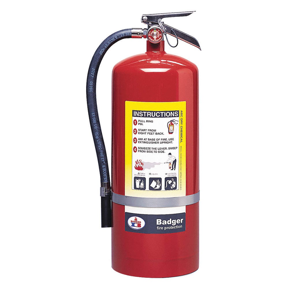 BADGER B20M Fire Extinguisher,Steel,Red,ABC 36MA19