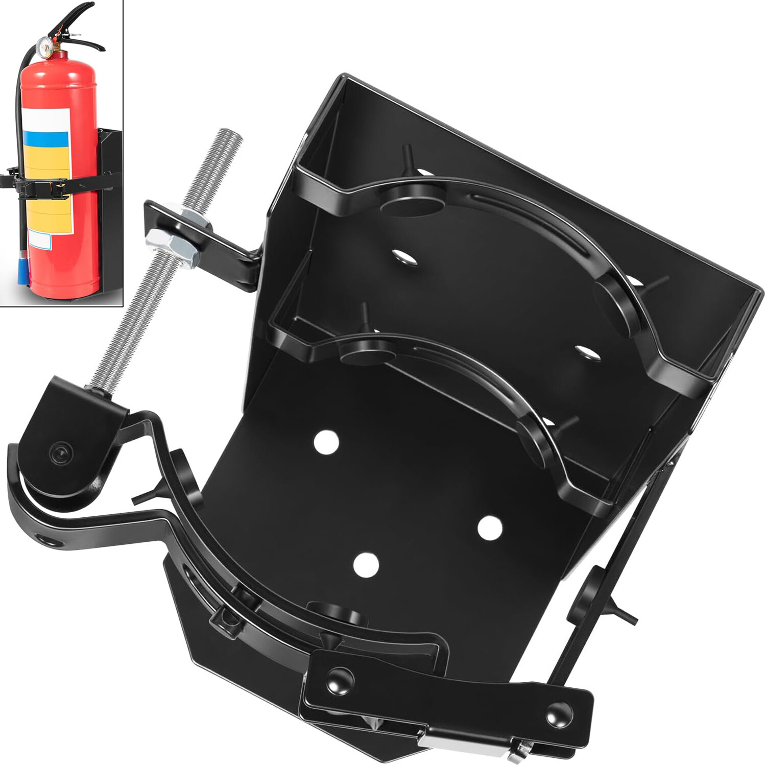 Fire Extinguisher Vehicle Bracket Mount for 10lb Dry and/or 5lb Co2 for 809