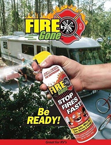 Fire Gone 5-in-1 Compact Fire Extinguisher for Car, Grease, and Electrical Fires