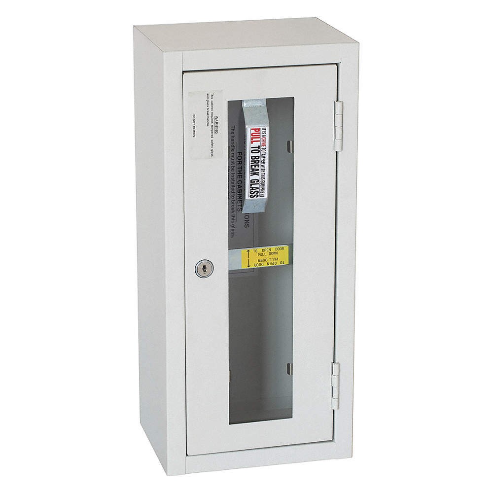 GRAINGER APPROVED 35GX48 Fire Extinguisher Cabinet,Cream,Steel 35GX48