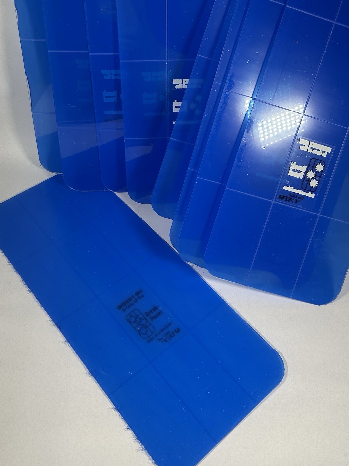 (Lot of 9) 5 LB OEM CATO Fire Extinguisher Cabinet Replacement Scored PlexiGlass