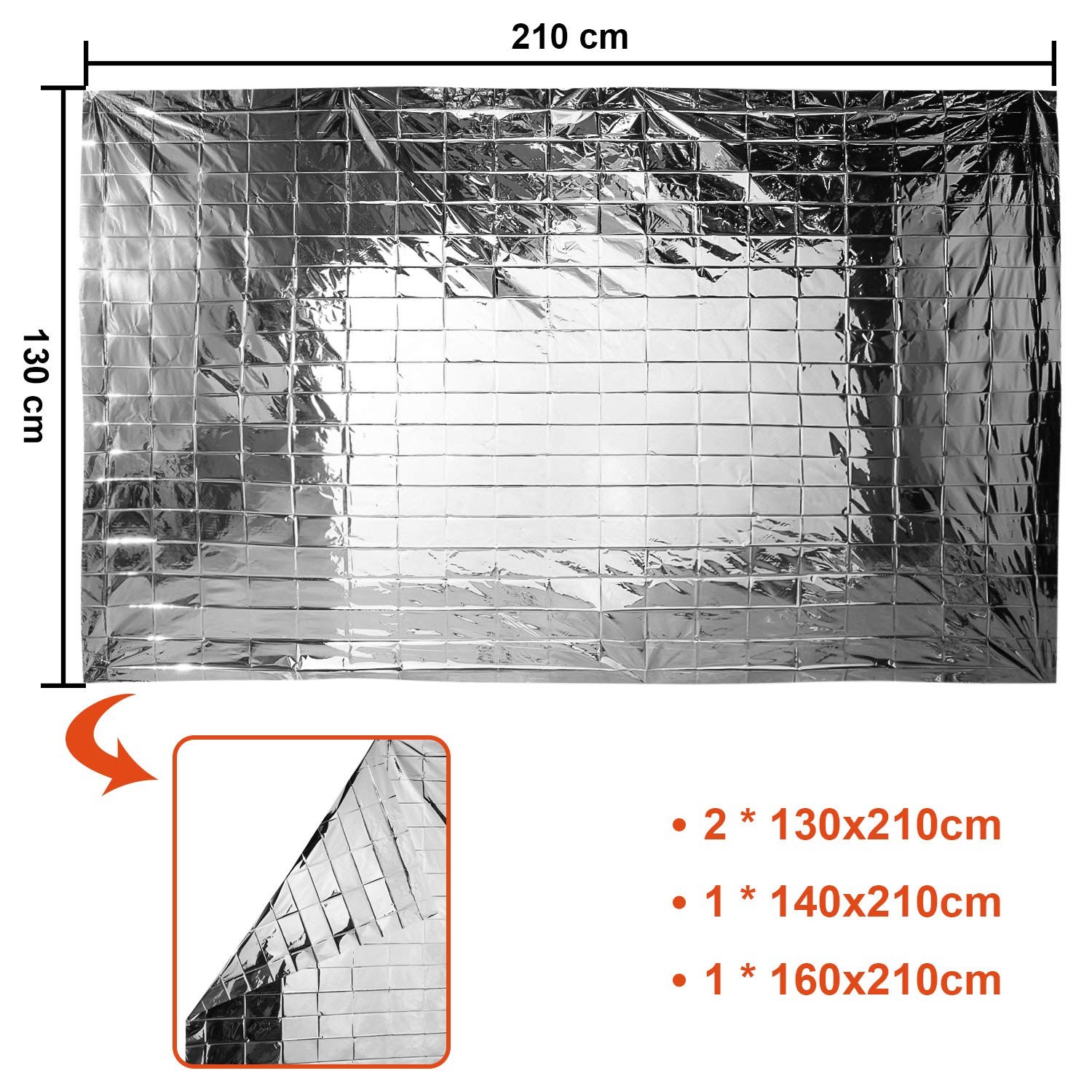 4 Pcs Emergency Blankets High Silver Reflective Foil Sheet Heat Foil Protecti…