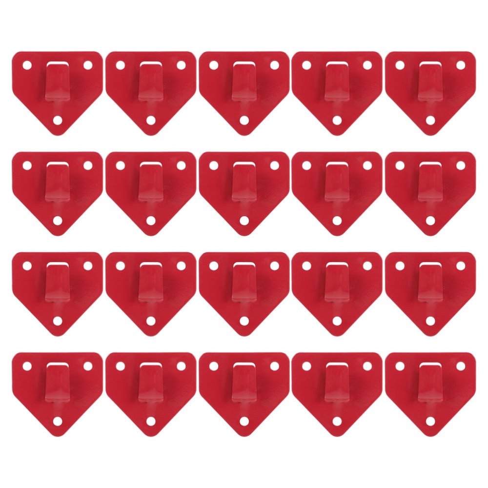 20 Pcs Fire Extinguisher Wall Mount Hook For Office Industrial Use Red