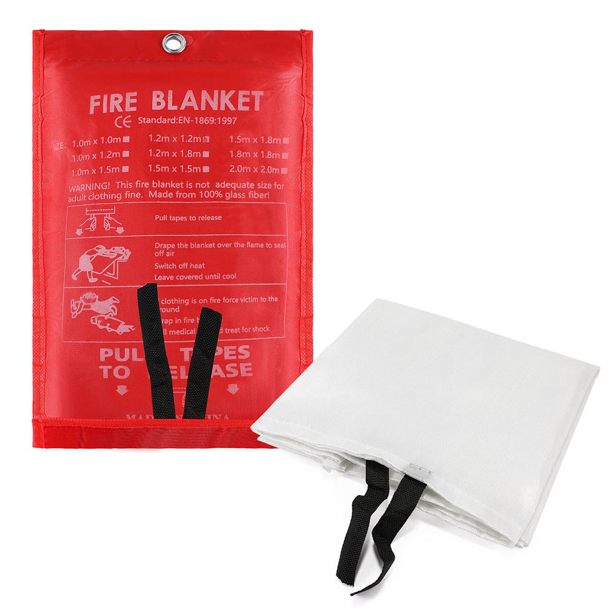 X Large Fire Blanket Fireproof For Home Kitchen Office Caravan Emergency Safety