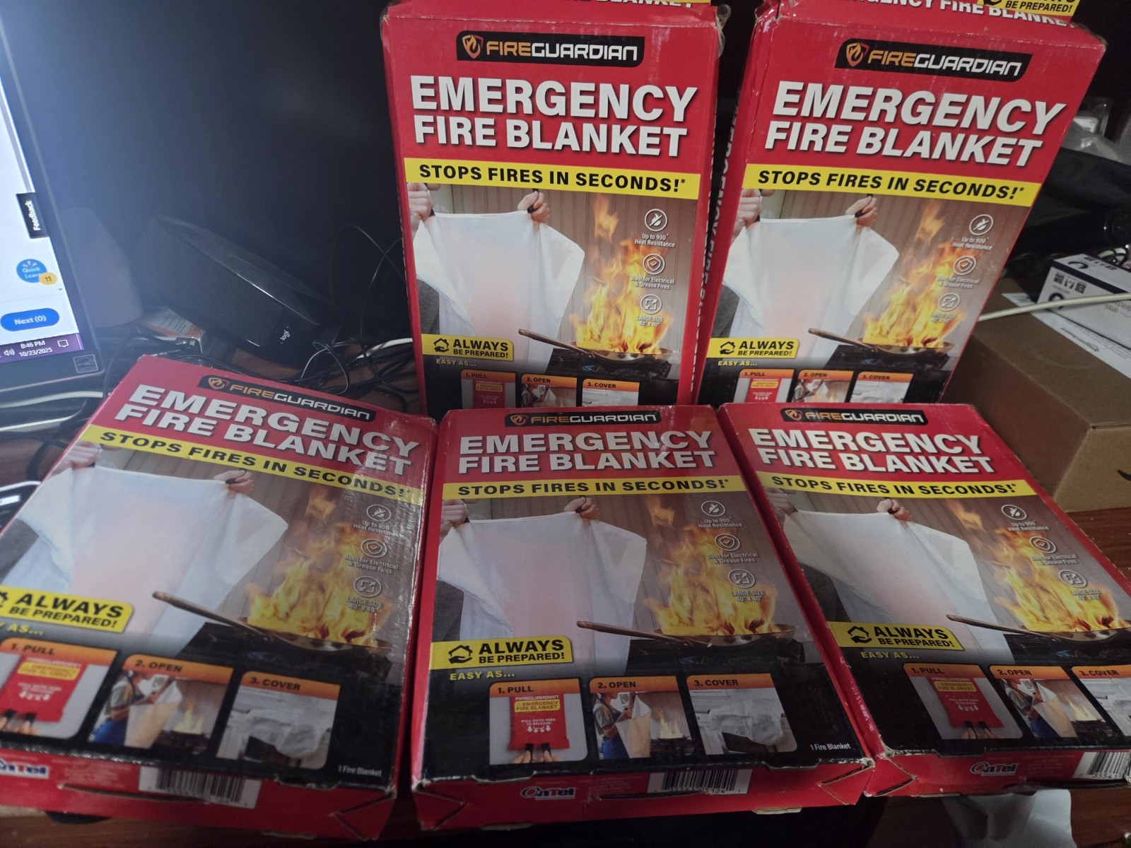 Emergency Fire Blanket . 5 Boxes Deal