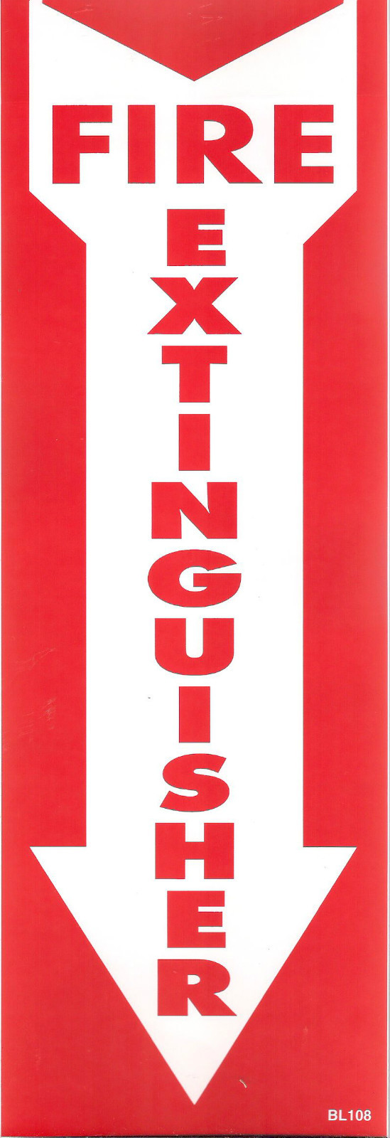 🔥🧯(LOT OF 5) SELF-ADHESIVE VINYL FIRE EXTINGUISHER ARROW SIGN’S 4″ X 12″ NEW
