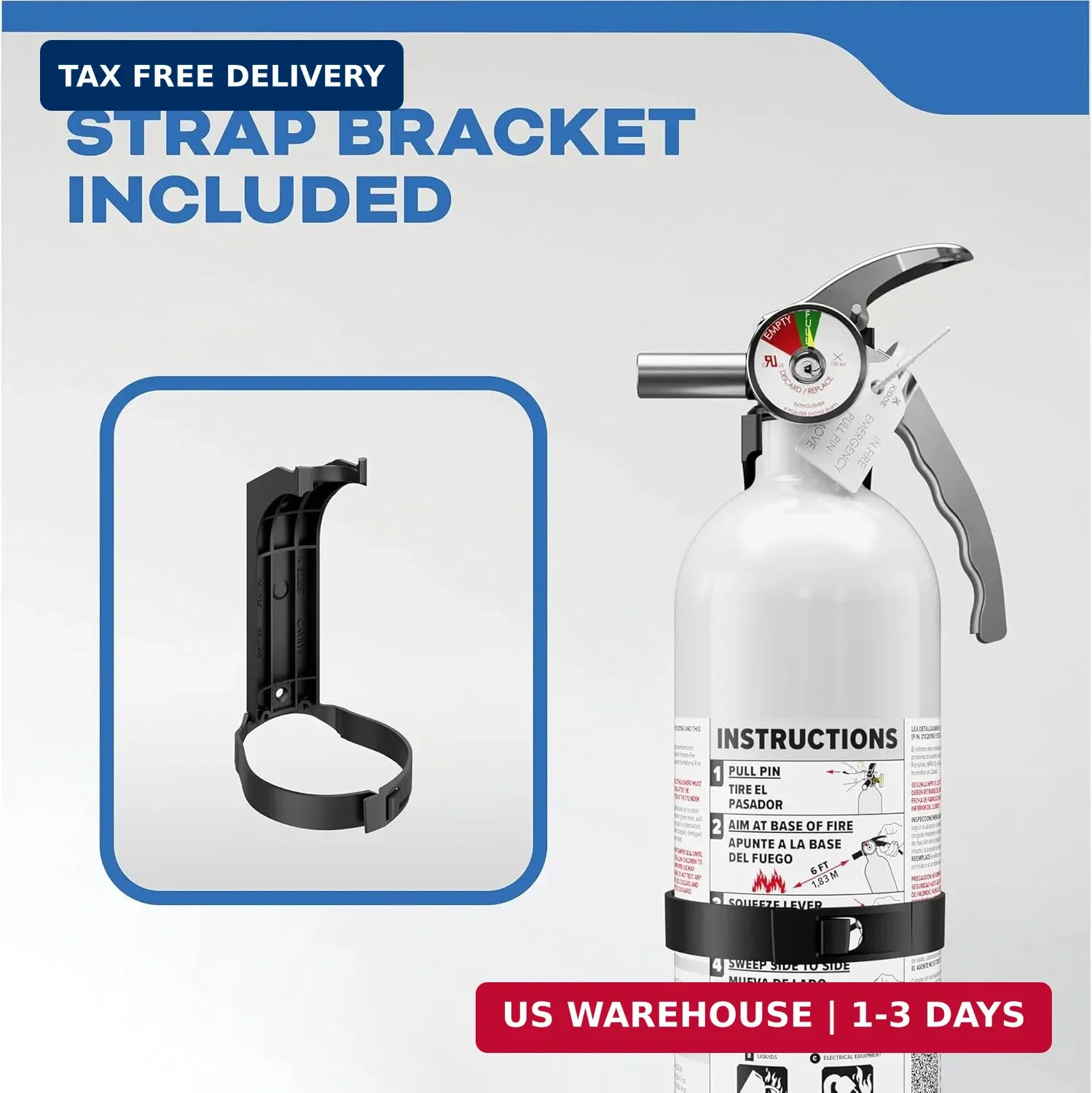 Kidde Fire Extinguisher for Boats, Single-Use 10BC