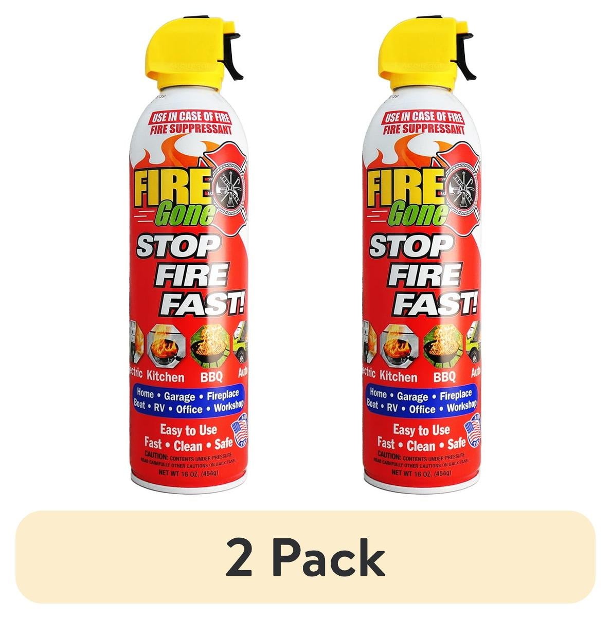(2 pack) Fire Gone 16 oz Fire Extinguishing Spray – Aerosol Can -(Pack of 1)