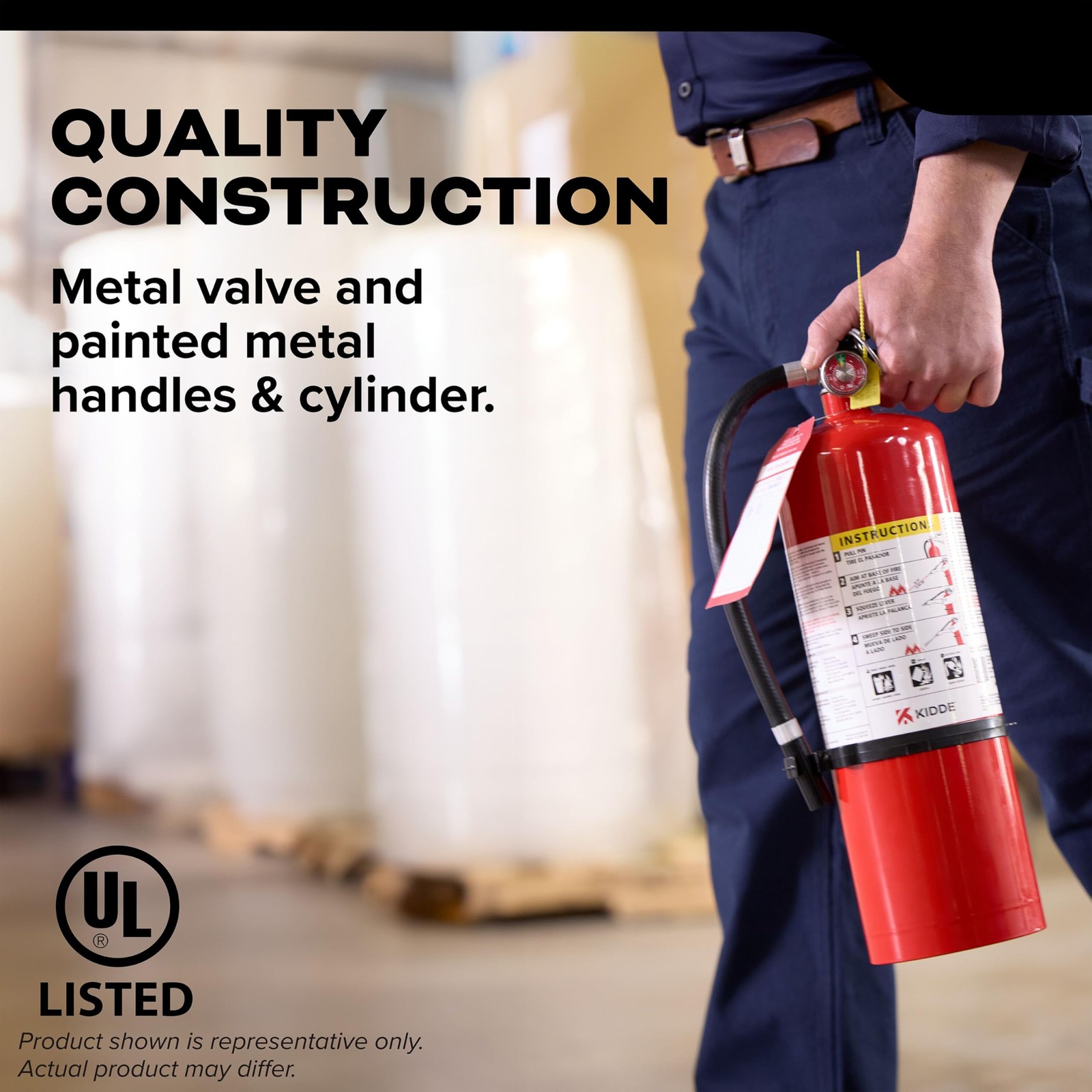Kidde Commercial-Grade Fire Extinguisher for Office, Schools, Rechargeable,