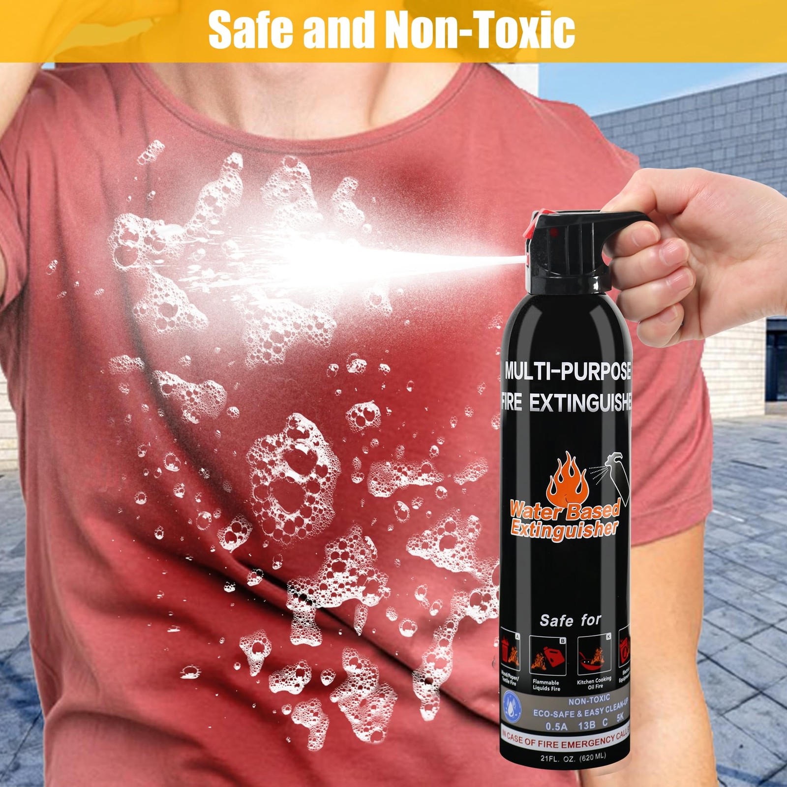 2 Pack Fire Extinguisher with Mount 8 In 1 for House Car Kitchen Vehicle Camping