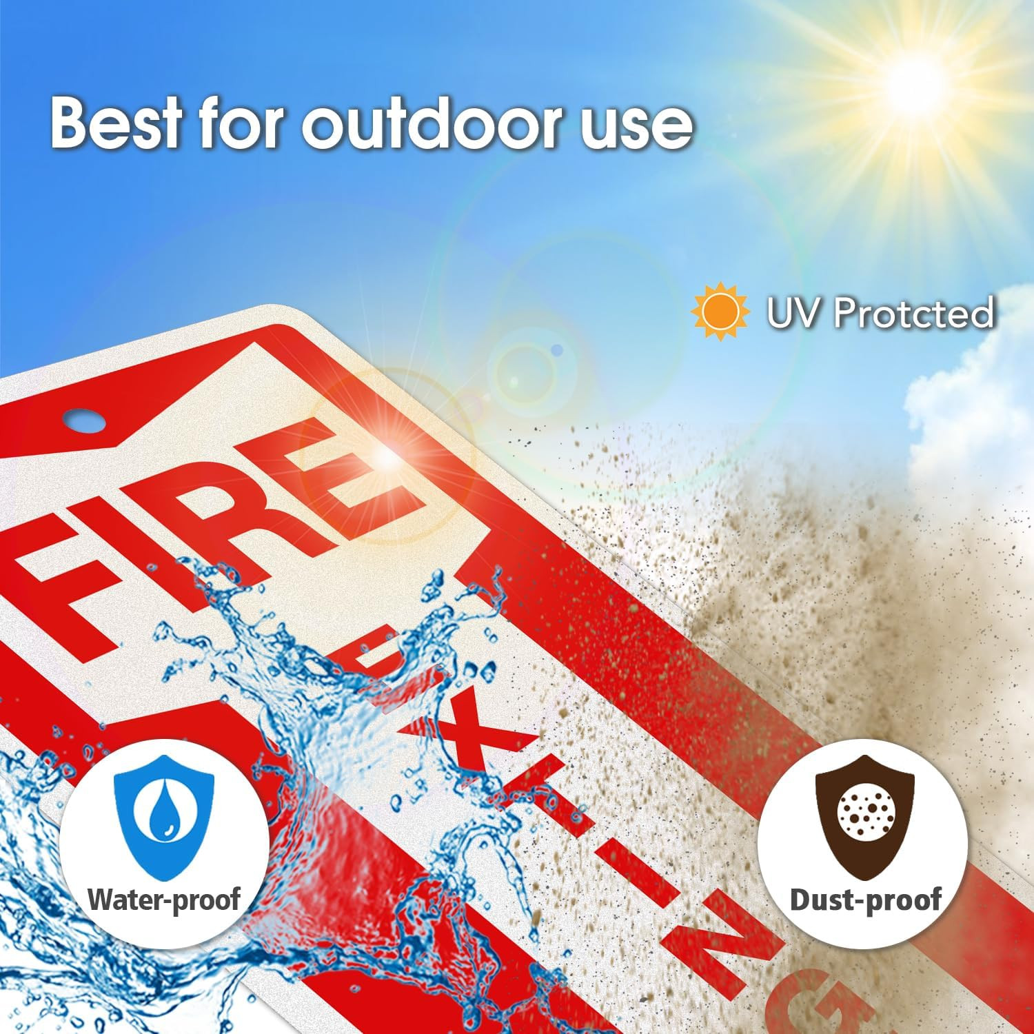 Fire Extinguisher Sign, 12″X4″ .040 Rust Free Heavy Aluminum, Reflective, Weathe