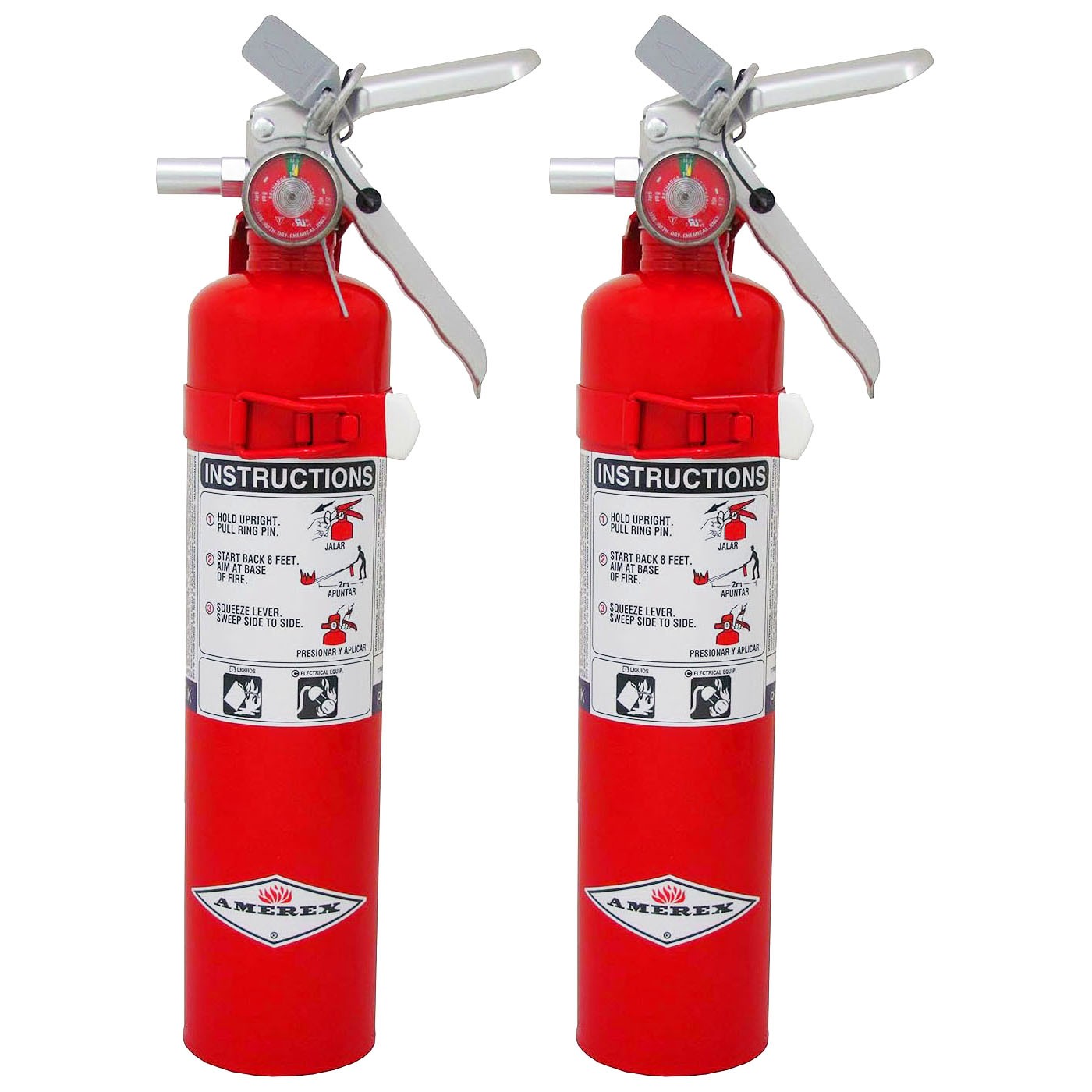 Amerex B410T 2.5 lbs Purple K Chemical Class B C Fire Extinguisher – 2 Pack