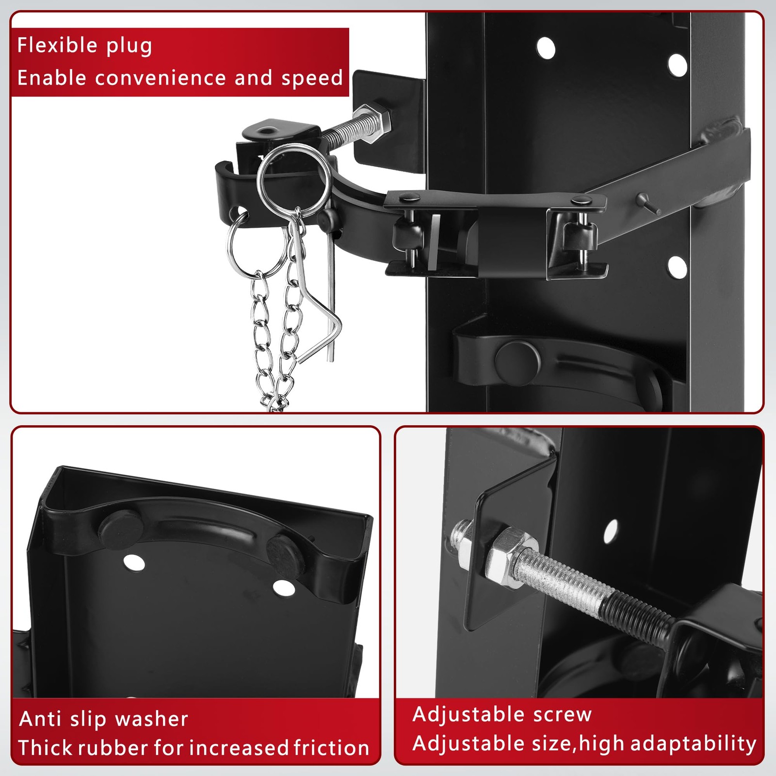 Heavy Duty Fire Extinguisher Bracket, Fits 10lb Dry, 5lb Co2, Metal, Wall
