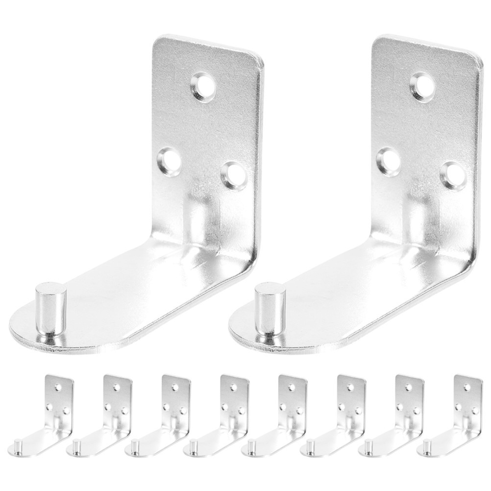 10Pcs Metal Fire Extinguisher Wall Mount Brackets L Shaped Holder Transparent