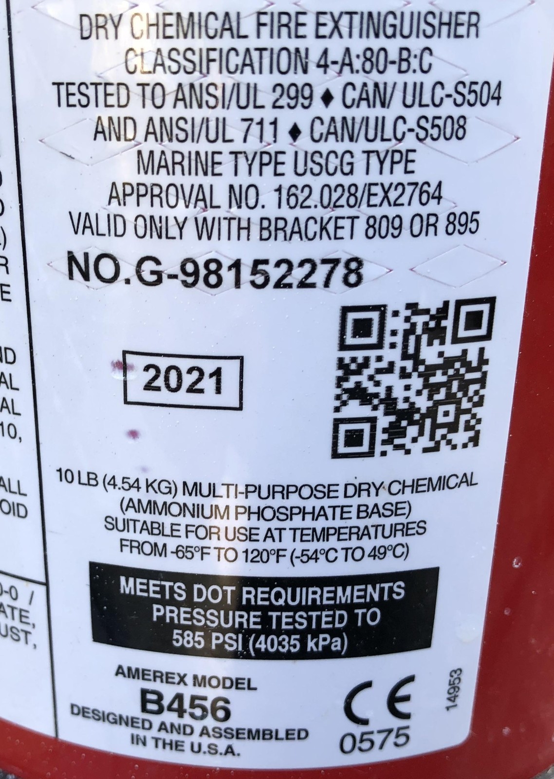 Dry Chemical 10lb Fire Extinguisher Amerex B456 – #4