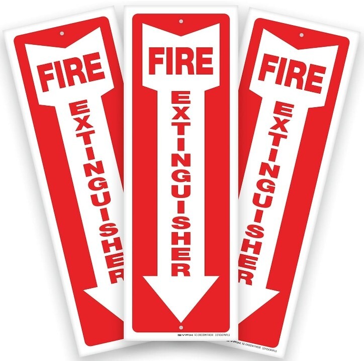 Fire Extinguisher sign metal And Fire Extinguisher sign plastic Glow in the Dark