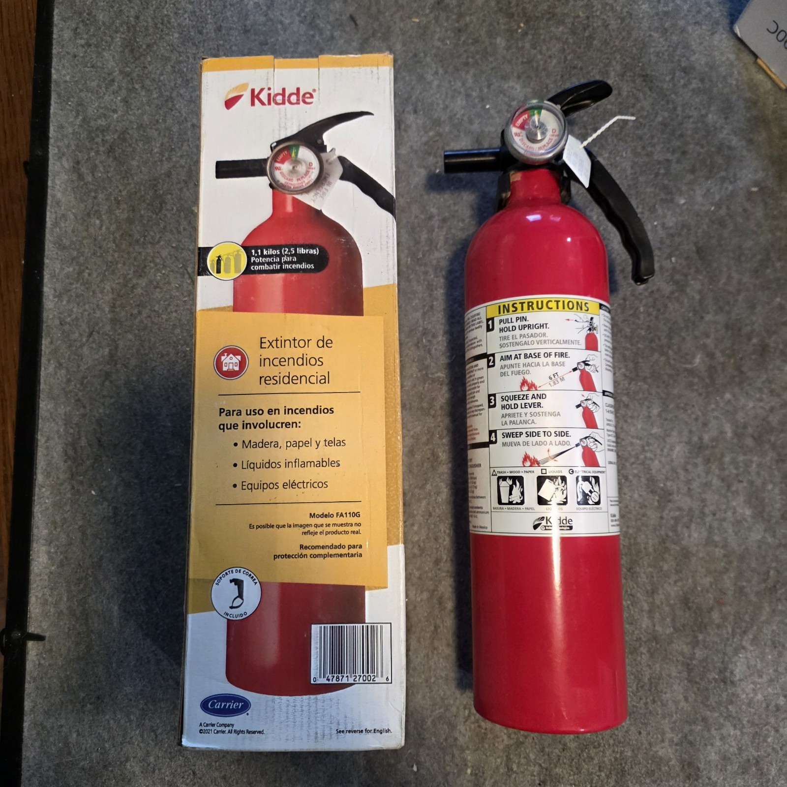 Kidde Fire Extinguisher Home Car Auto Garage Kitchen Emergency 2.5 lb 1-A:10-B:C