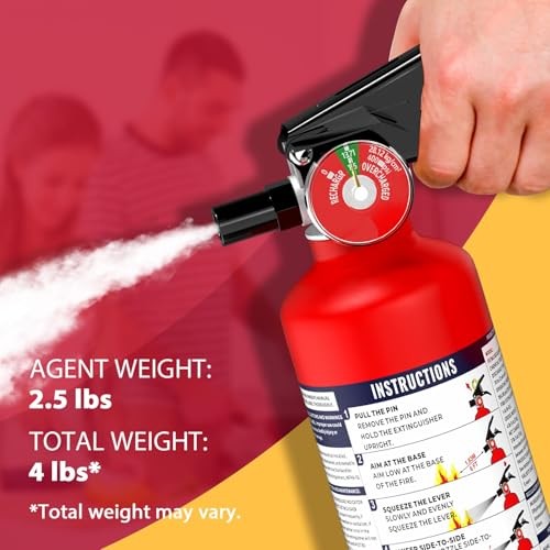 ABC Fire Extinguisher 2.5lb Dry Chemical 1A10BC Rated