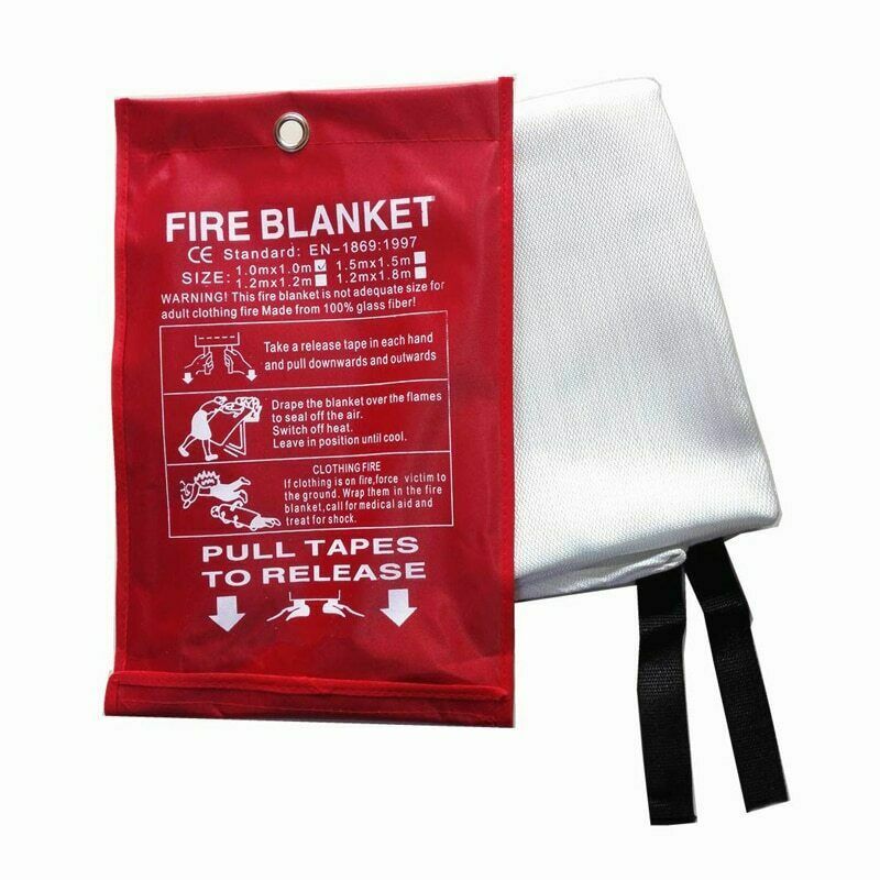 4 PACK FIRE BLANKET Fiberglass Hero 39”x39” Emergency Home Retardant Prepared