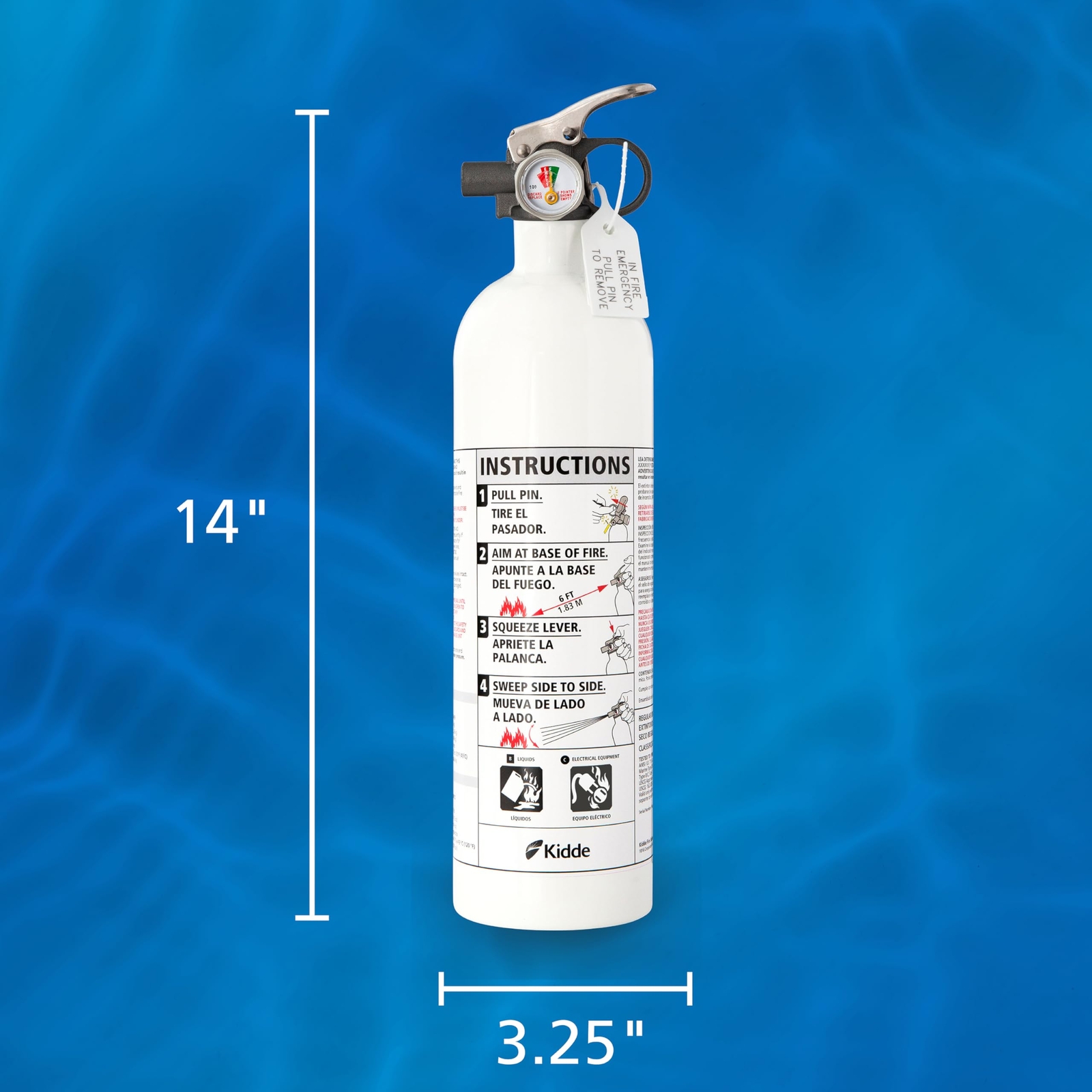 Kidde Mariner PWC Marine Fire Extinguisher 2lb Class B C for Boats Watercrafts