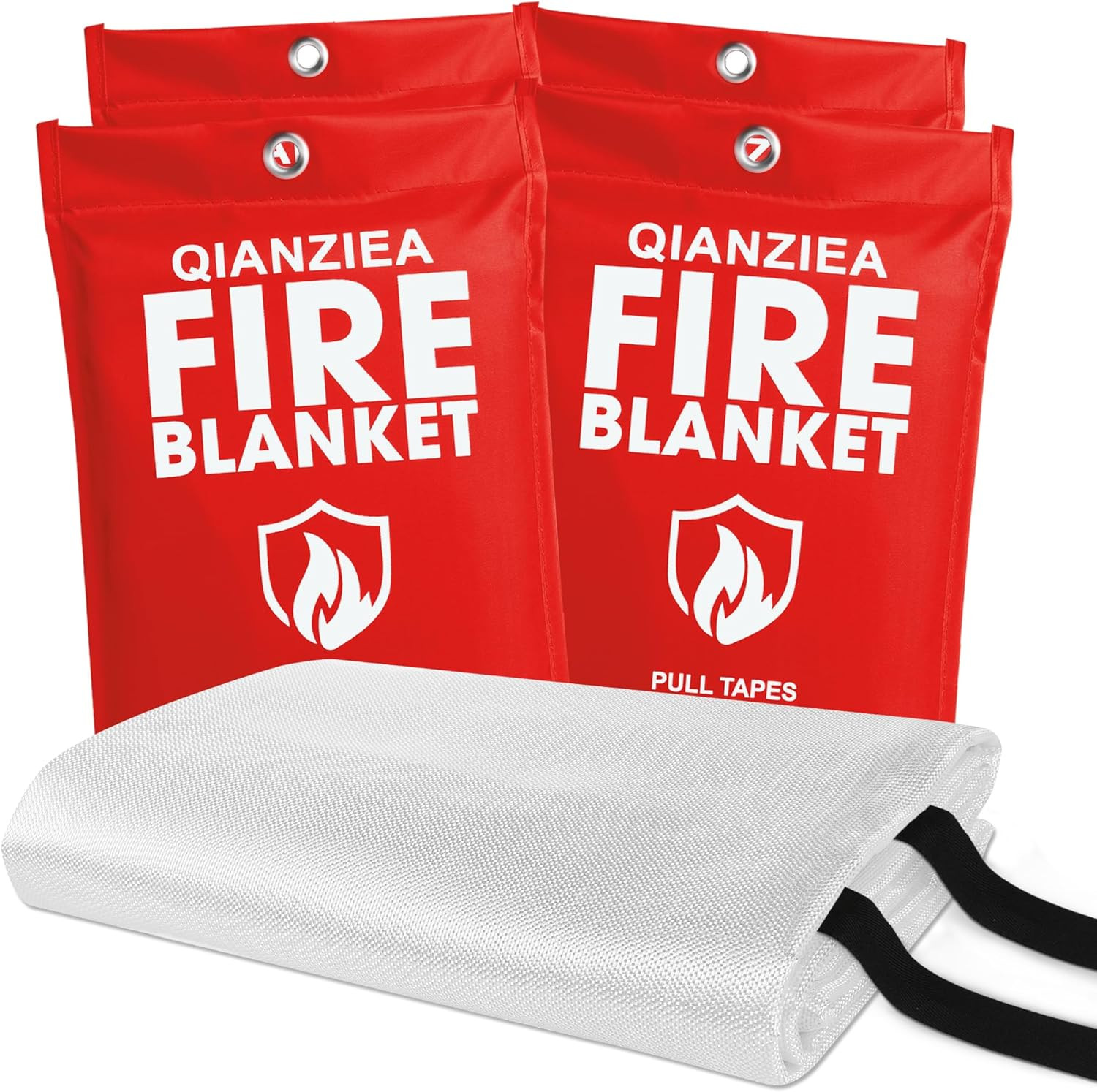 4 Pack Fire Blanket 40” X 40” – Emergency Fire Blanket for Kitchen & Home, Fiber