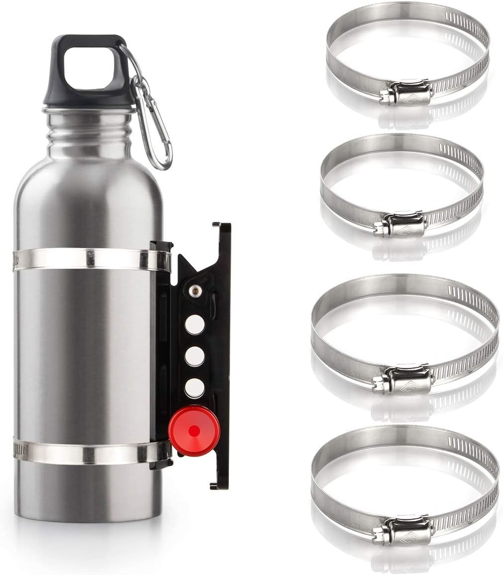 Quick Release Roll Bar Fire Extinguisher Mount Bracket Holder w/ 4 Fixing Clips