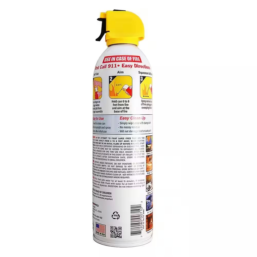16 oz. Multi-Use Fire Extinguisher Spray – A:B:C Rated NEW