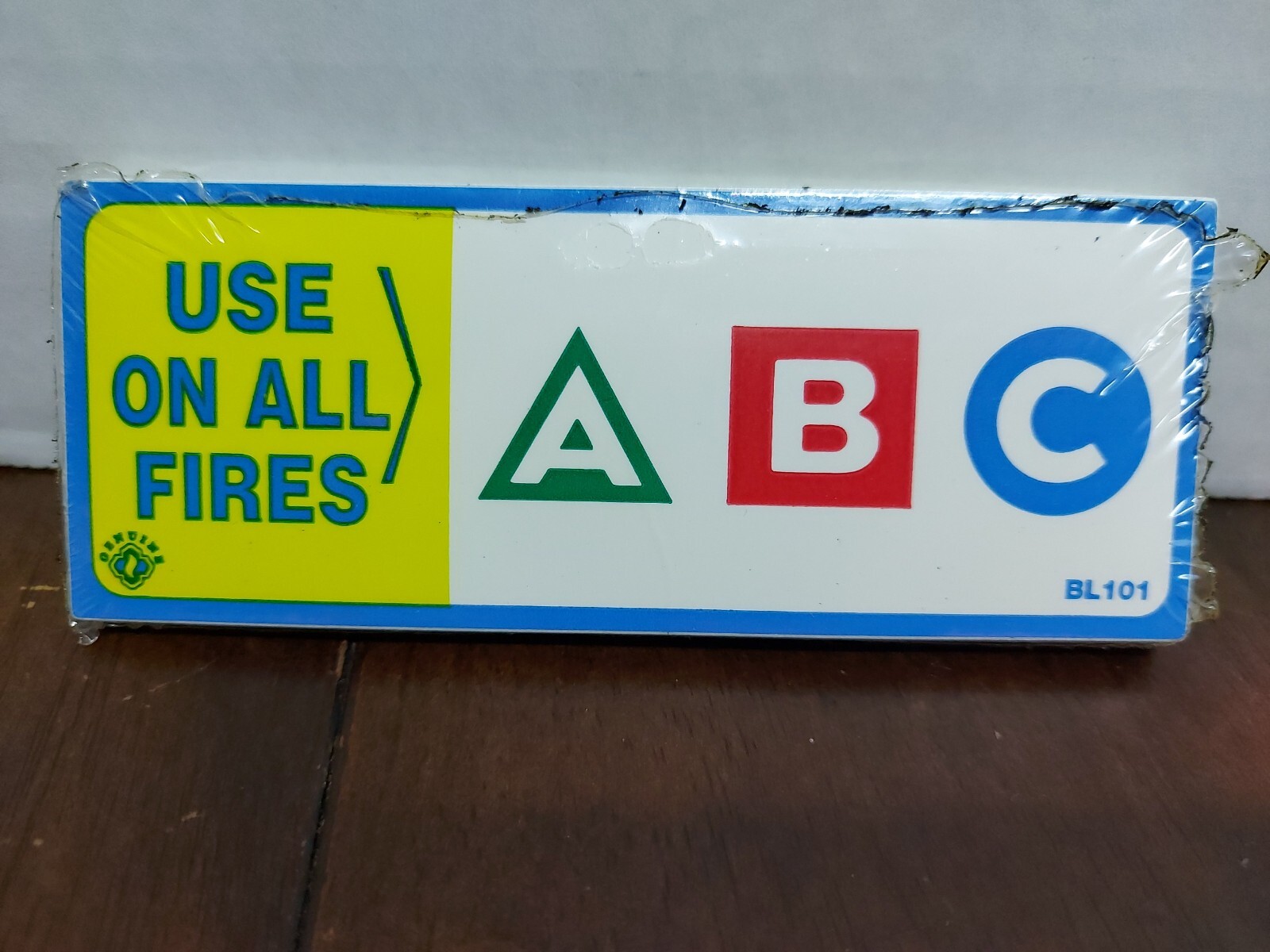 NOS Lot Of Fire Extinguisher Labels. 1-BL101 & 7-BL102. 4 1/2″ X 1 3/4″
