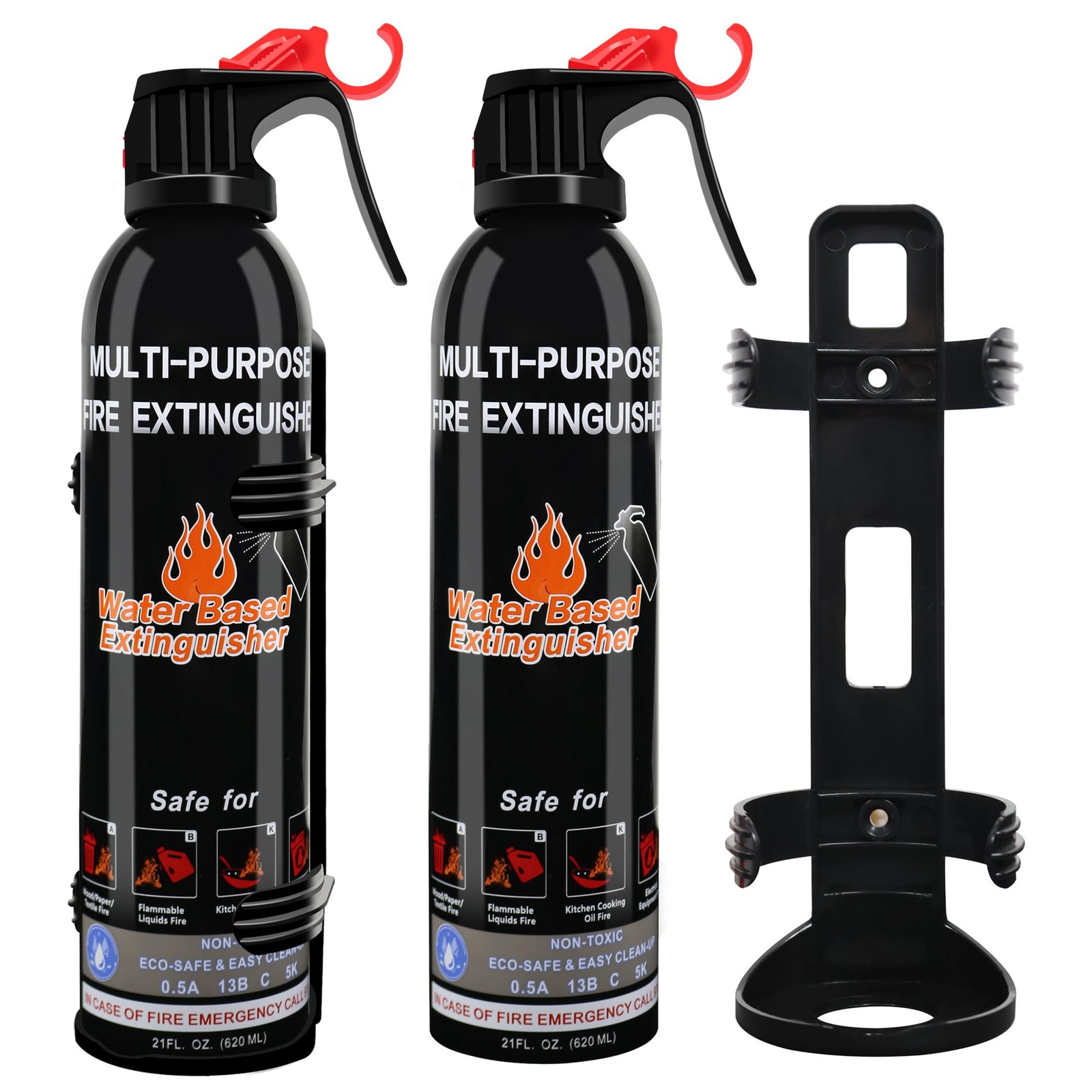 2 Pack Fire Extinguisher with Mount 8 In 1 for House Car Kitchen Vehicle Camping