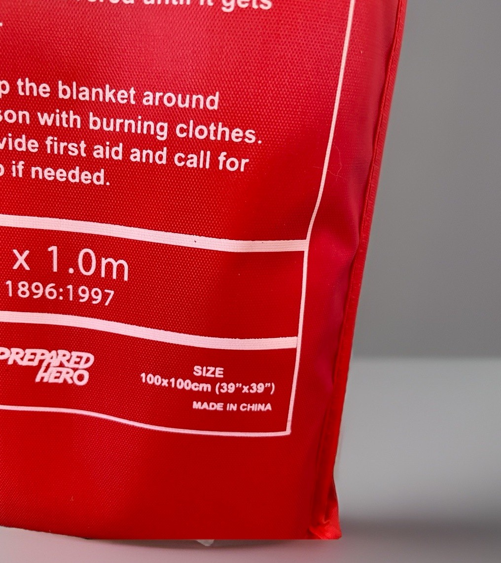 PREPARED HERO Fire Blanket 39″×39″ Fiberglass Home Emergency Safety (2 Pack) NEW