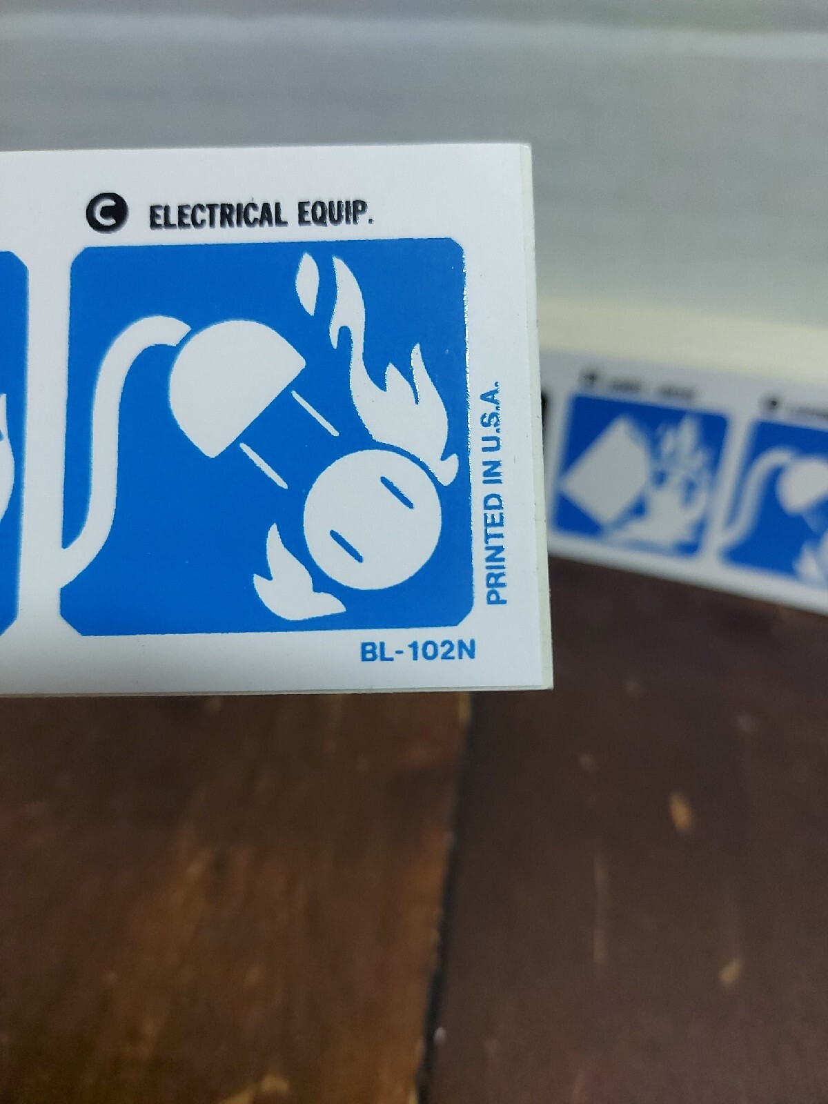 NOS Lot Of 68 Pictorial BC Fire Extinguisher Labels BL-102N. Free Shipping!!!