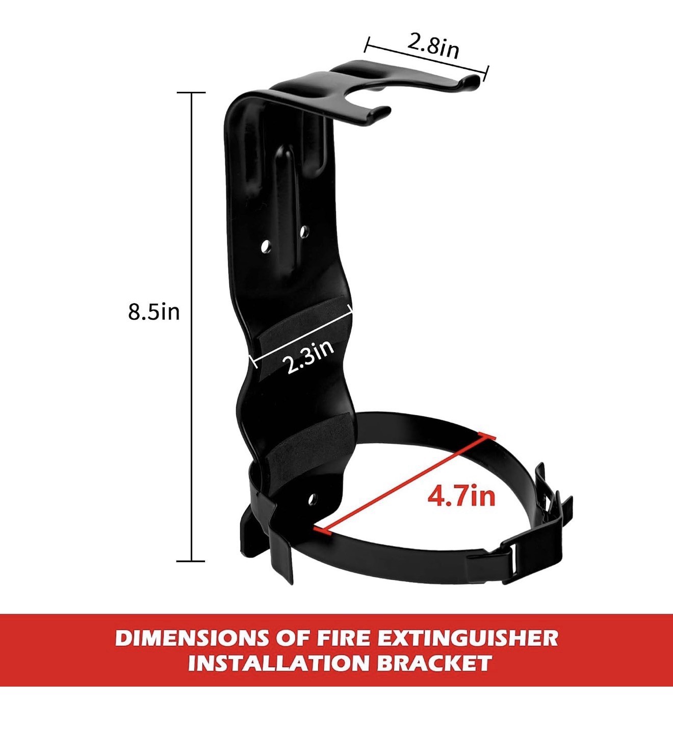 2 PCS Home Fire Extinguisher Mount Bracket 5 LB Metal Truck Holder Vehicle