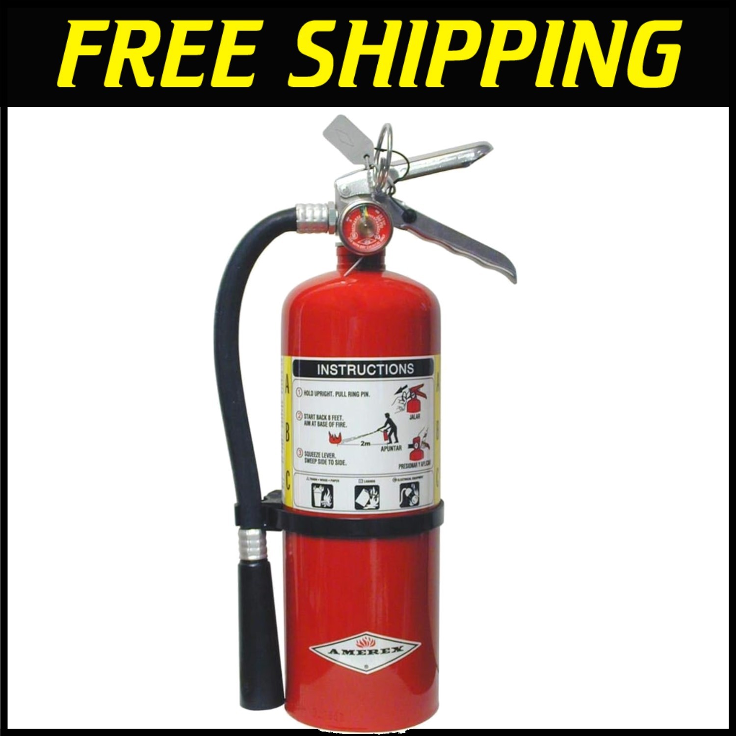 Durable 5 lb Fire Extinguisher – 14 Seconds Discharge for Home & Office Safety