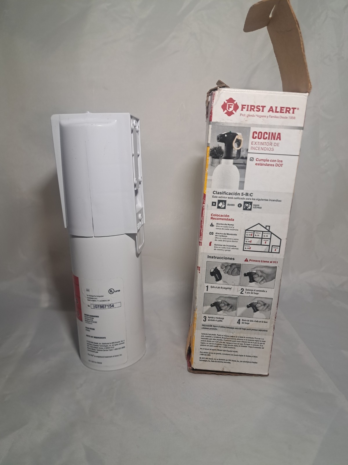 First Alert Kitchen5 Fire Extinguisher, 5B:C, Dry Chemical, 2 Lb