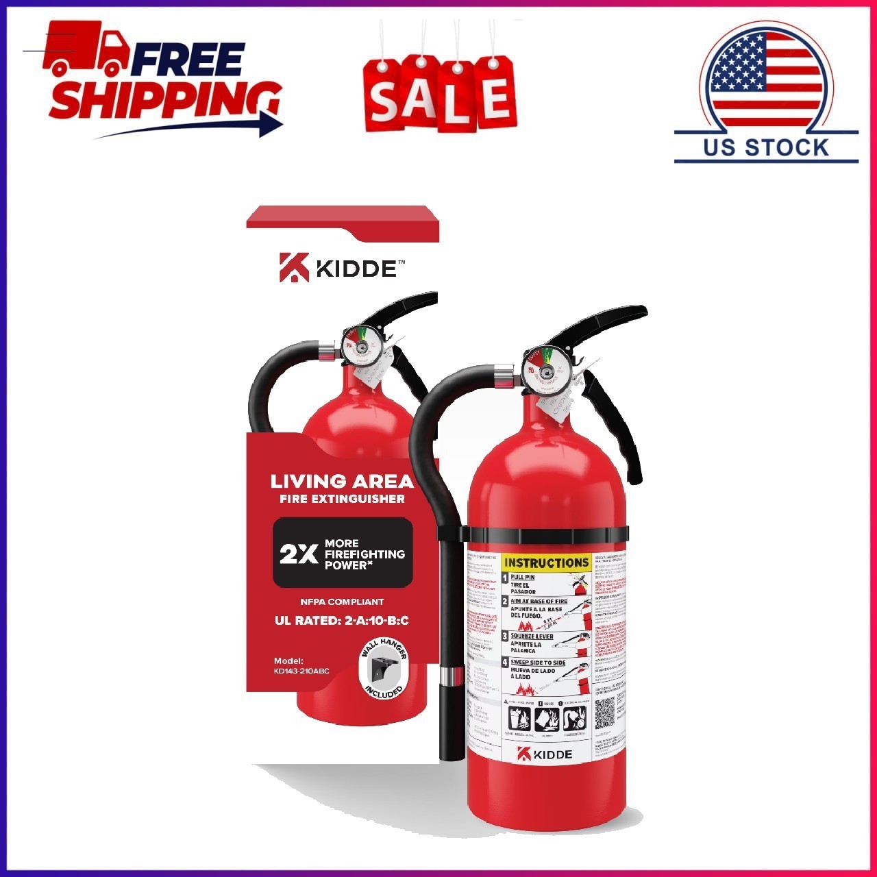 Kidde Fire Extinguisher for Home, Residential 2A10BC