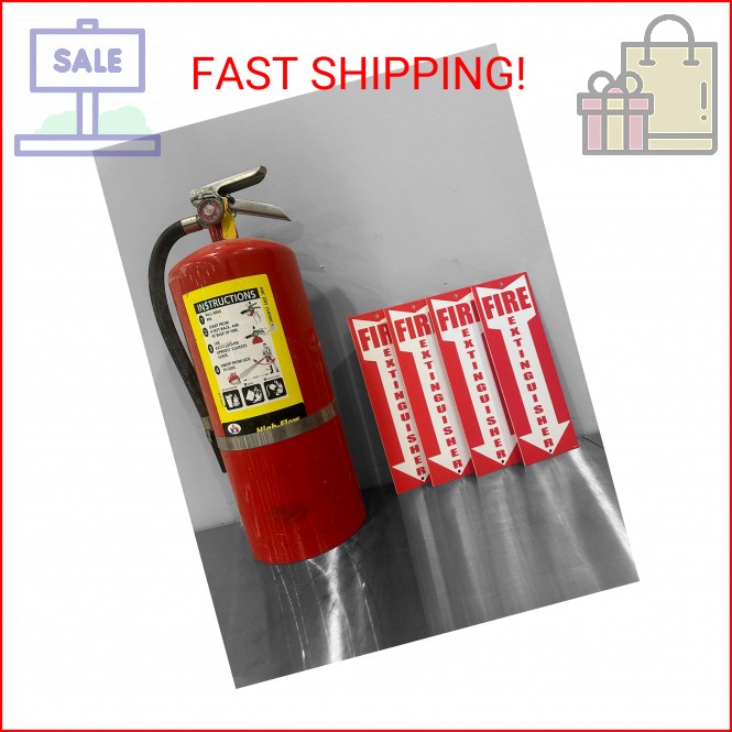 (4 pack) Fire Extinguisher Signs Fire Extinguisher For Business Office or Wareho