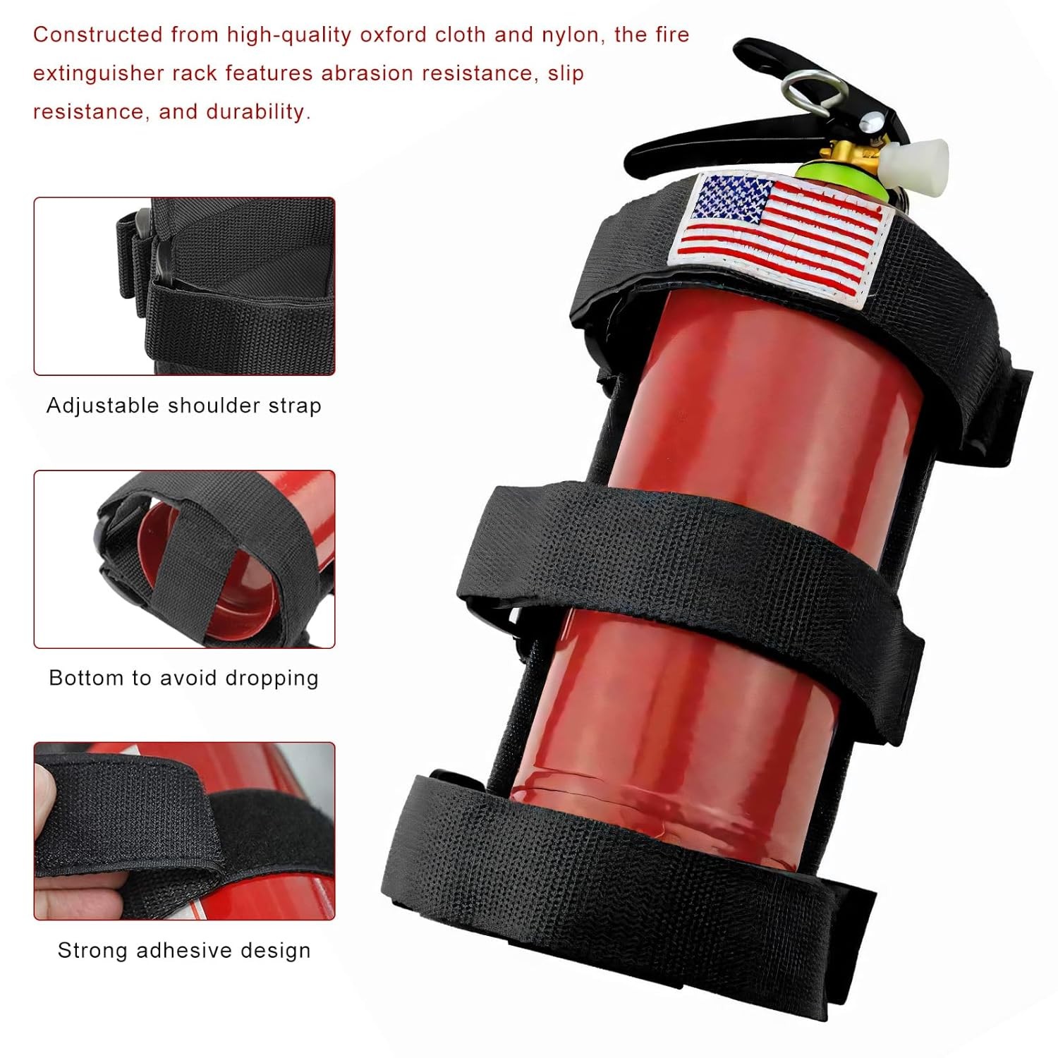 2PCS Adjustable Fire Extinguisher Holder Strap Mount Car Vehicle Bracket