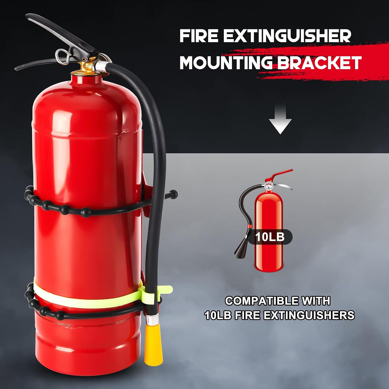Adjustable Fire Extinguisher Mount Bracket – Heavy-Duty, Easy Install, 2 Pcs