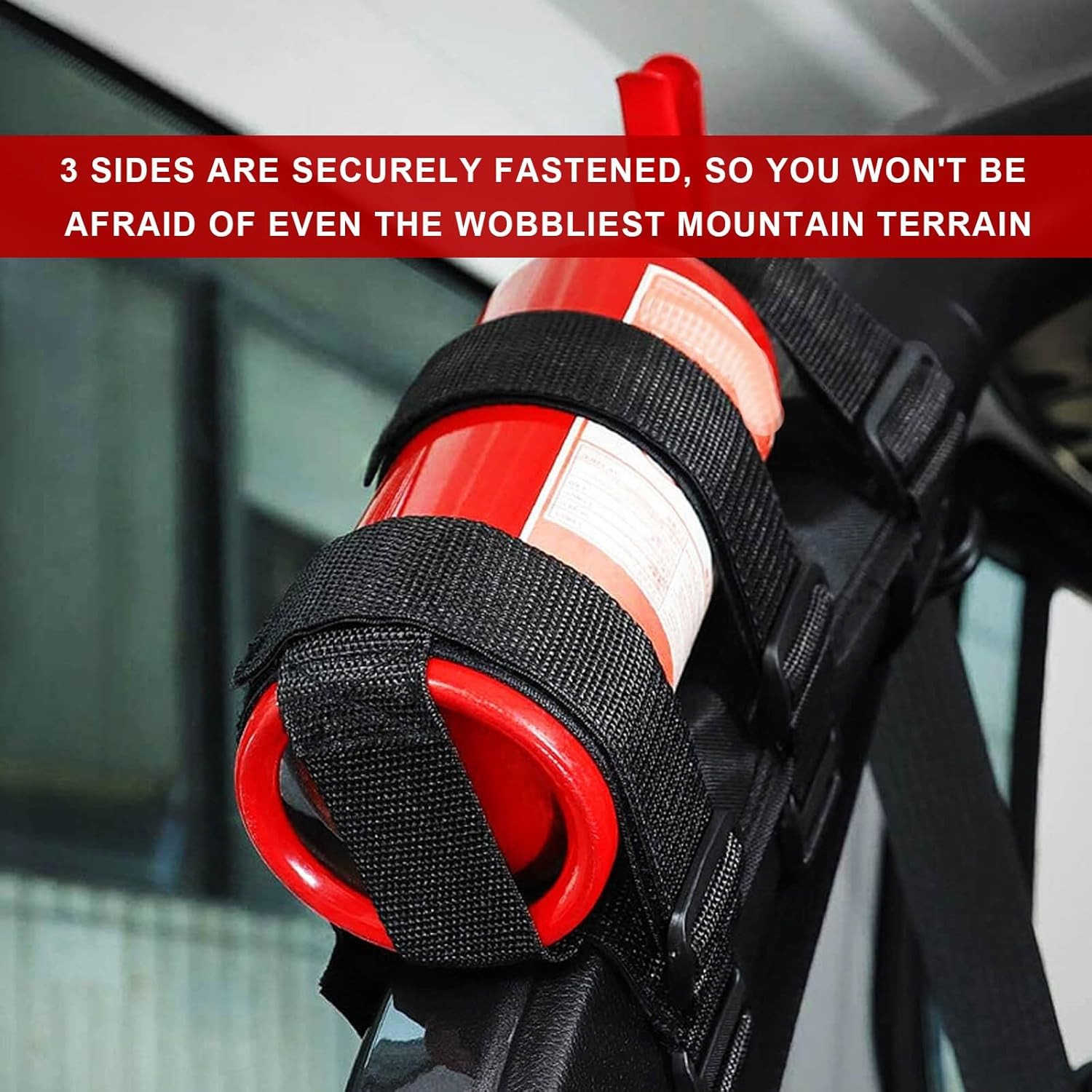 2PCS Adjustable Fire Extinguisher Holder Strap Mount Car Vehicle Bracket