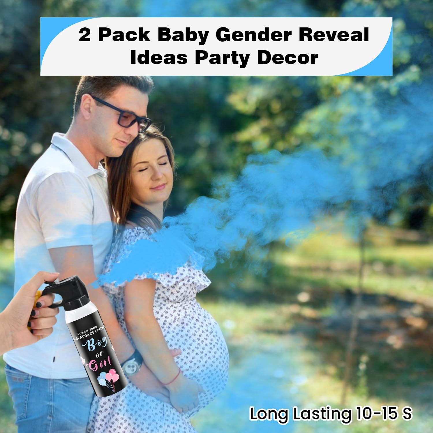 Gender Reveal Fire Extinguisher 2 Pack Boy Blue Extinguishers for Baby Reveal Ge