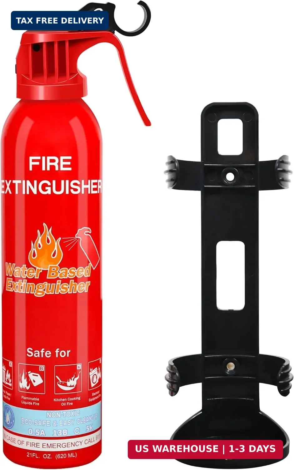 Fire Extinguishers for Home with Mount, 1 Pack Upgraded 8-in-1 Portable Fire Ext