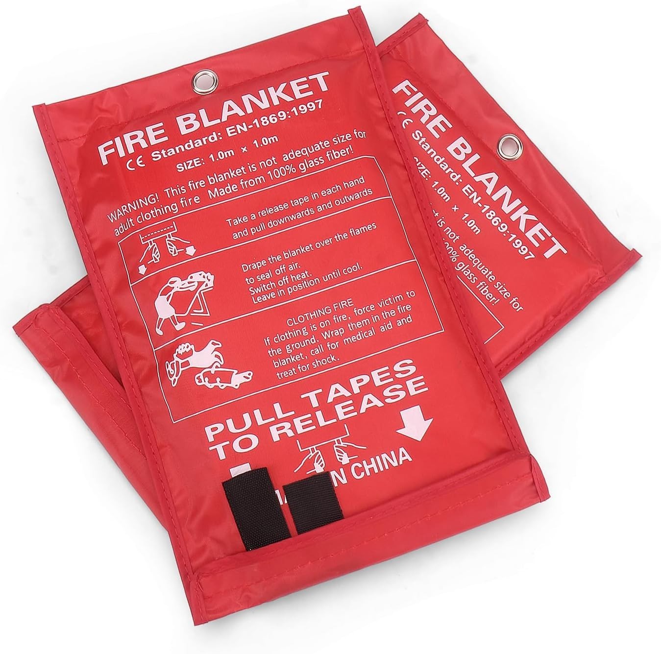 Emergency Fire Blanket Fire Suppression Blanket for Home and Kitchen Fiberglass