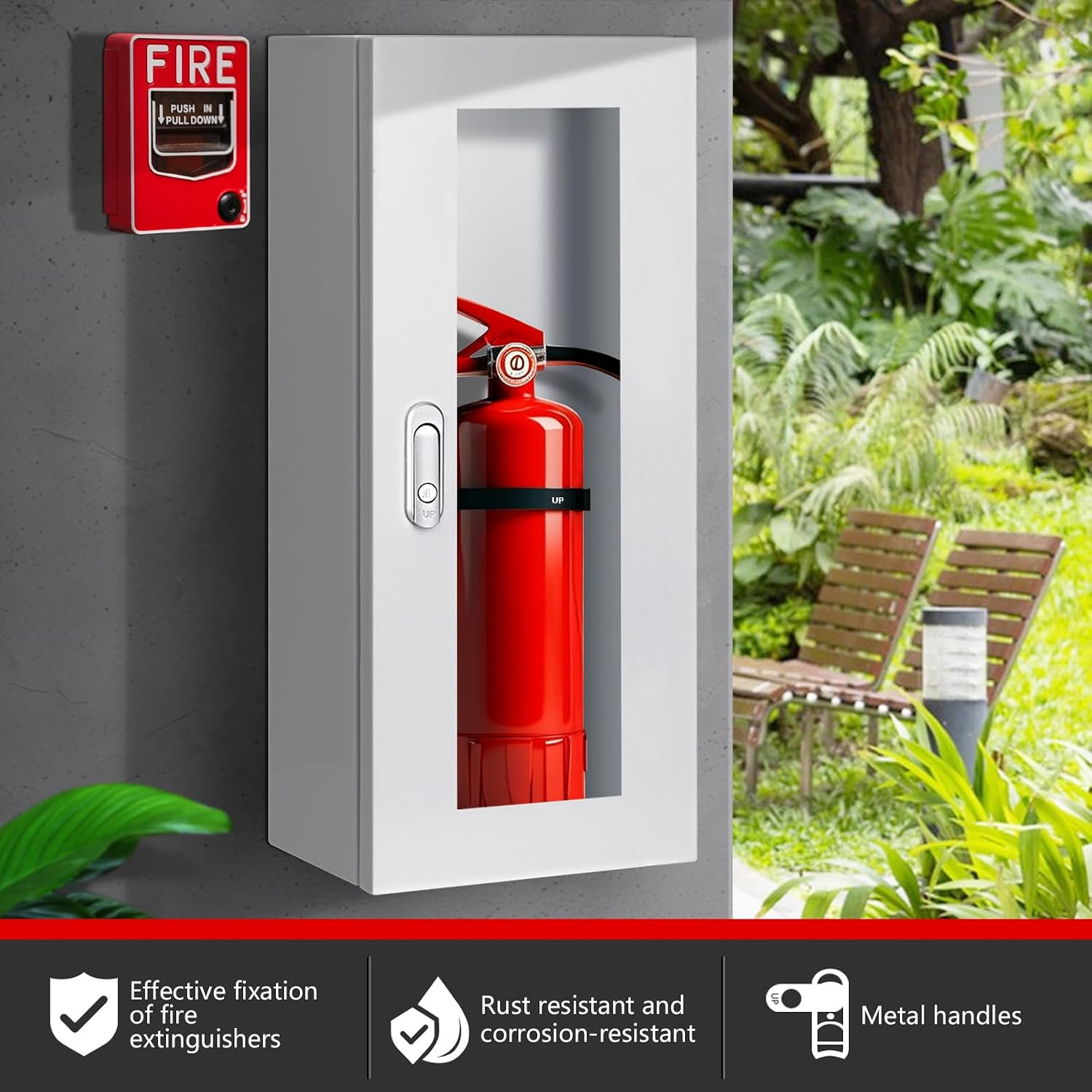Fire Extinguisher Cabinet Wall and Surface Mount for 5-12 Pounds Extinguisher, 2