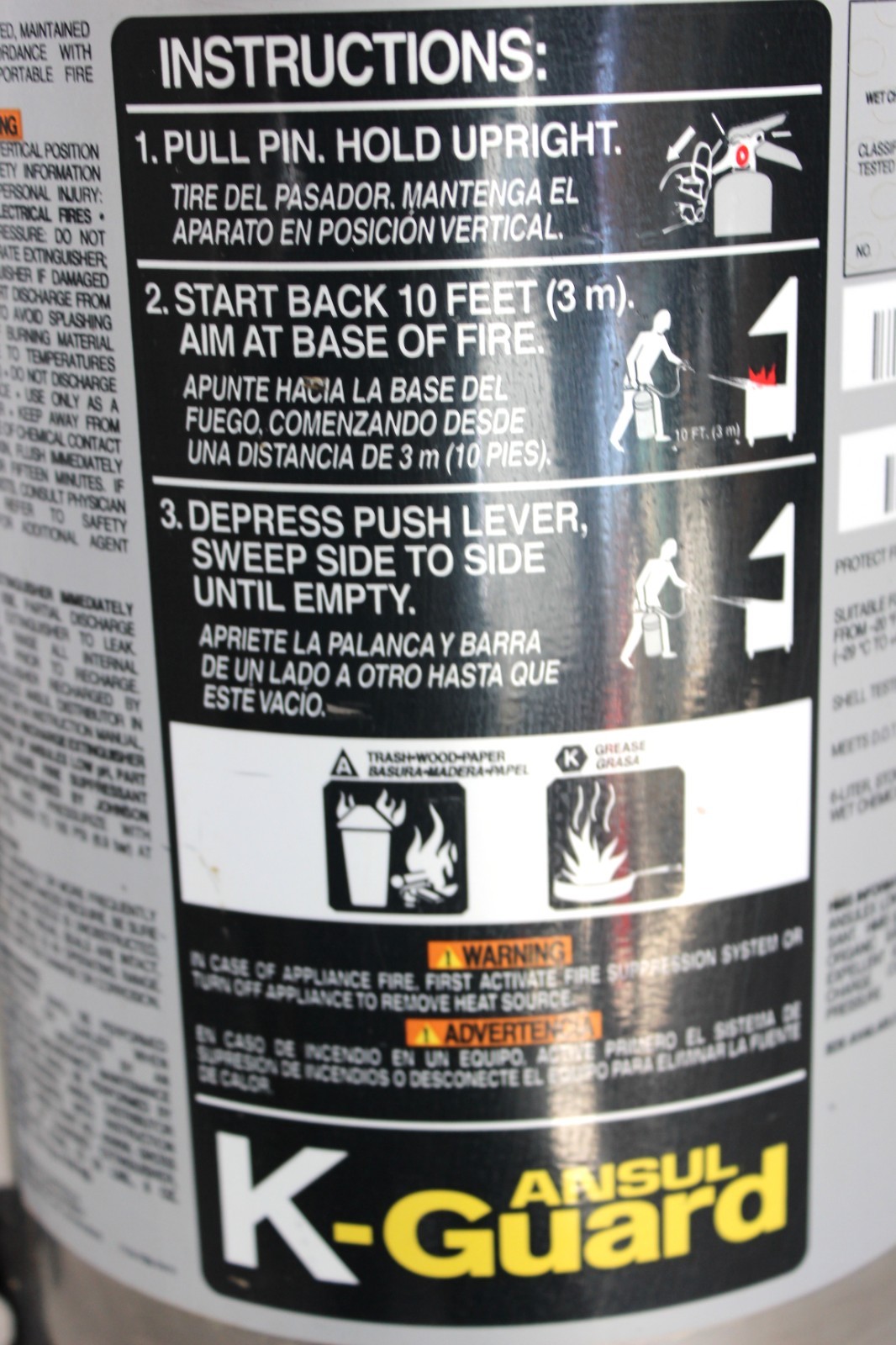 Ansul Sentry K-Guard Fire Extinguisher 6 Liter Class K (2022 model year)