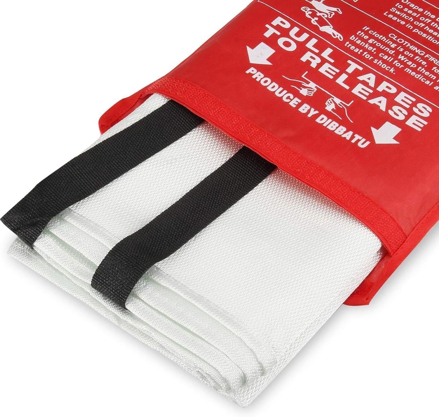 Emergency Fire Blanket Fiberglass Flame Retardant Safety Cover for Kitchen Home