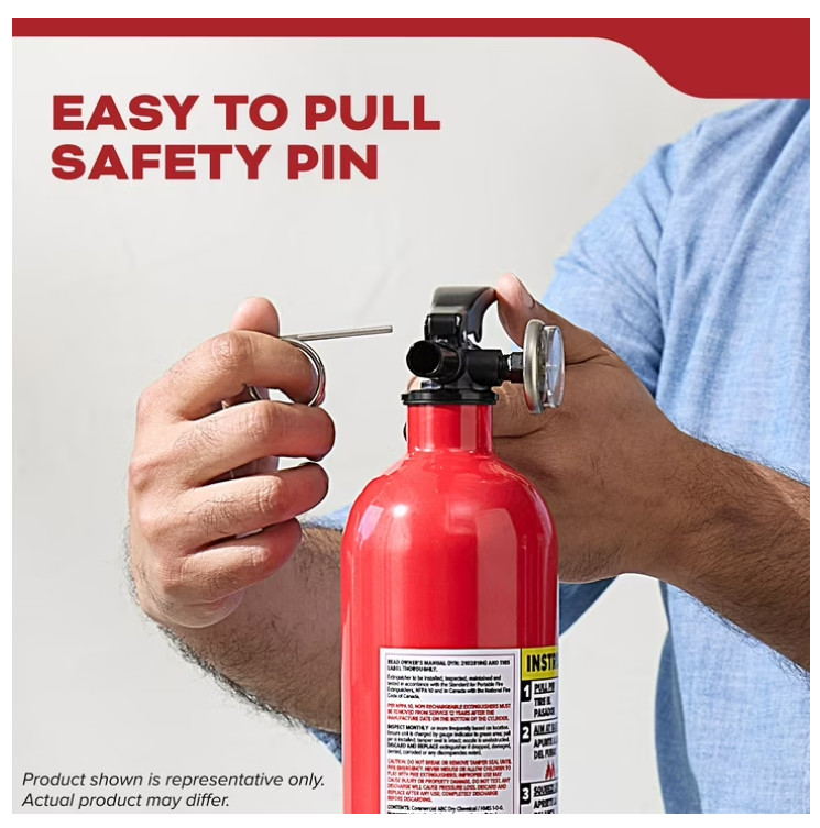 (2 pack) Kidde Fire Extinguisher for Vehicles, Single-Use, Dry Chemical, 5BC, St